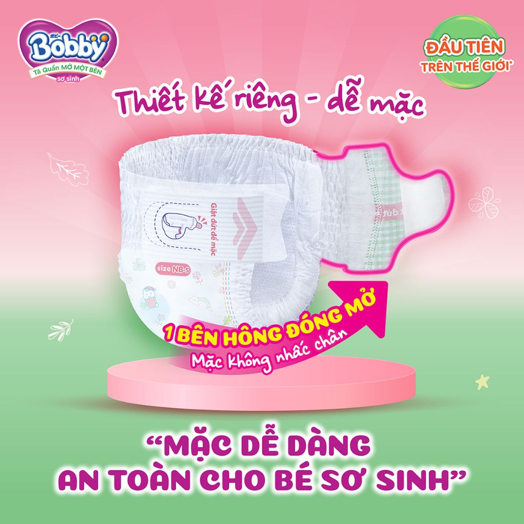 Tã/bỉm quần S80 Mở Một Bên Bobby Đầu Tiên Trên Thế Giới
