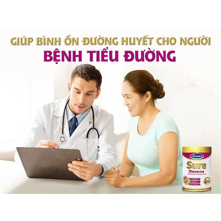 Sữa bột Vinamilk Sure Diacerna 900g Dinh Dưỡng Cho Người Bệnh Tiểu Đường
