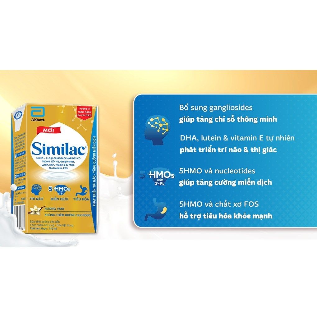 Lốc 4 hộp Sữa công thức Similac 110ml (từ 1 tuổi)