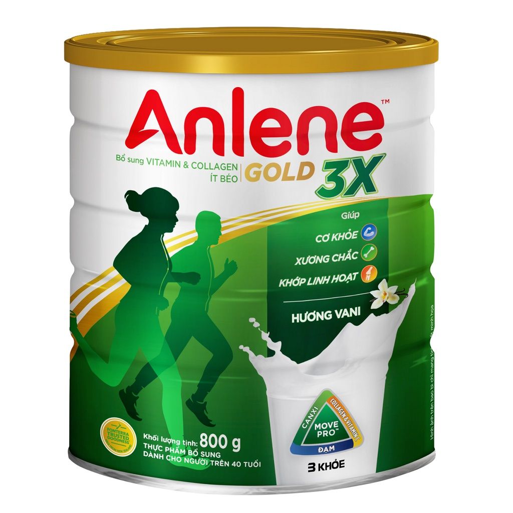 Sữa Bột Anlene Gold Movepro 3X Hương Vanilla 800g/hộp (trên 40 tuổi)