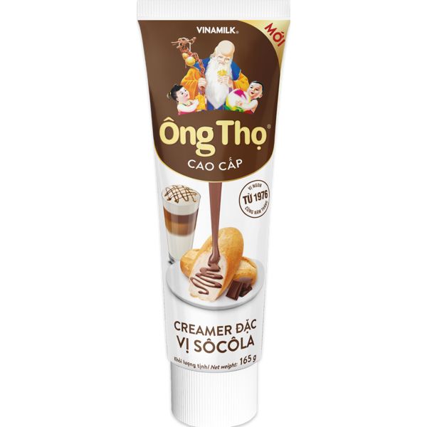 Combo 3 Tuýp Sữa Ông Thọ Vị Socola - Có Đường - Vị Dâu - Tuýp 165g