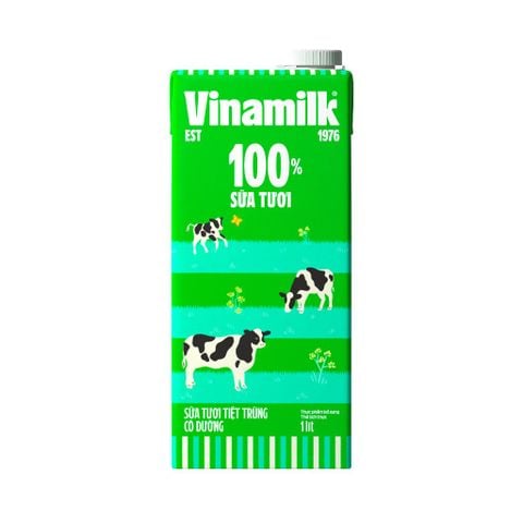 Sữa tươi tiệt trùng Vinamilk 100% có đường - Hộp 1L