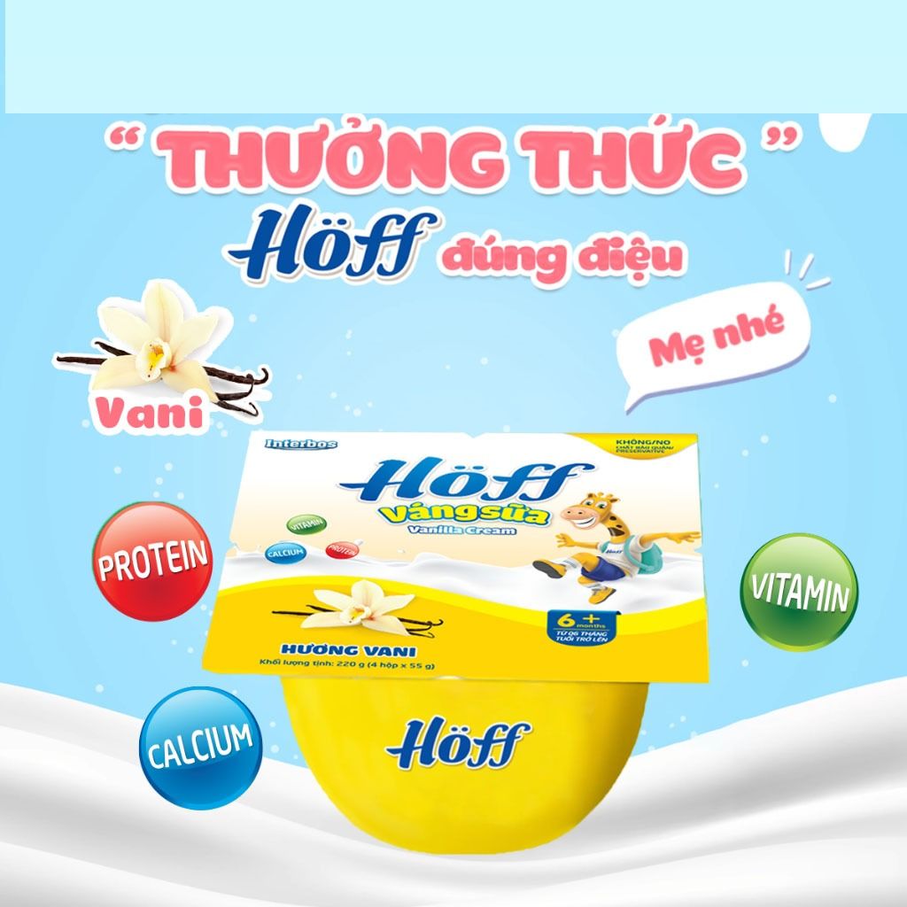 Thùng 48 hộp Váng Sữa vị VANI Hoff cho bé từ 6 tháng tuổi, giàu protein và canxi, tăng cường hệ miễn dịch