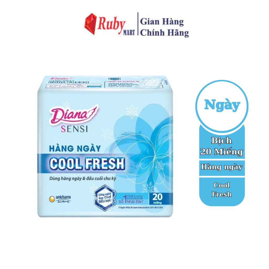 Băng Vệ Sinh Hàng Ngày Sensi Cool Fresh Diana 20 Miếng