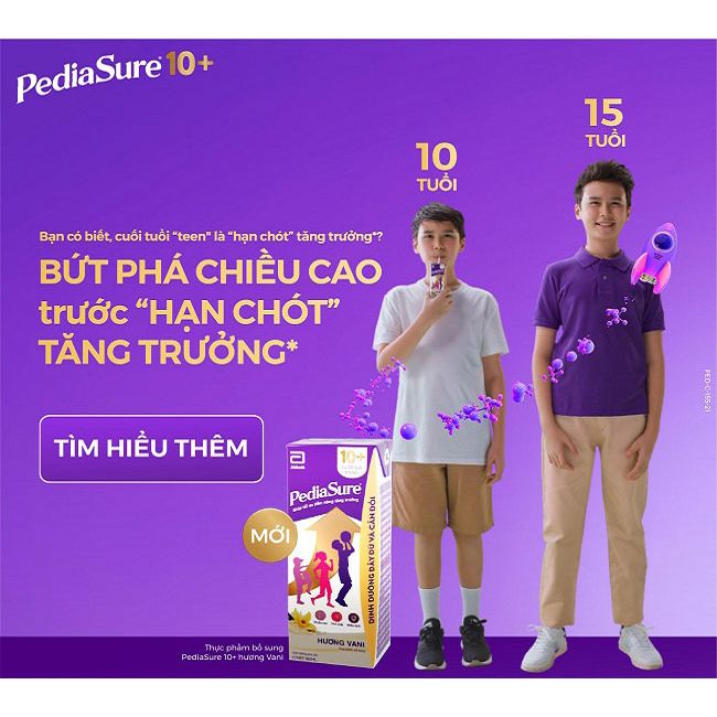 Sữa Pediasure 10+ Vani 800g dành cho trẻ từ 10 tuổi trở lên