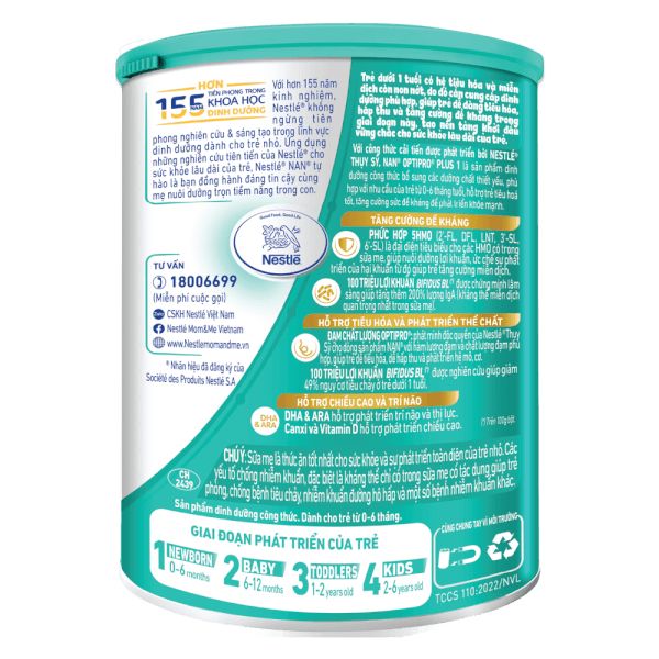 Sữa Bột Nestlé NAN OPTIPRO PLUS 1 400G (0-6 tháng)
