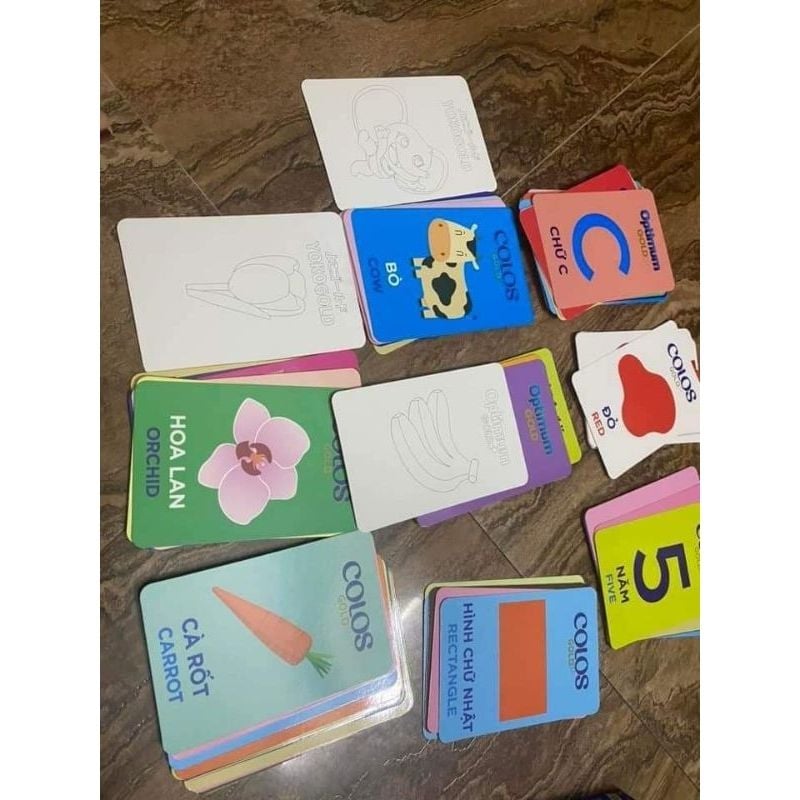  Bộ thẻ học song ngữ và tô màu cho bé hàng khuyến mãi Vinamilk 