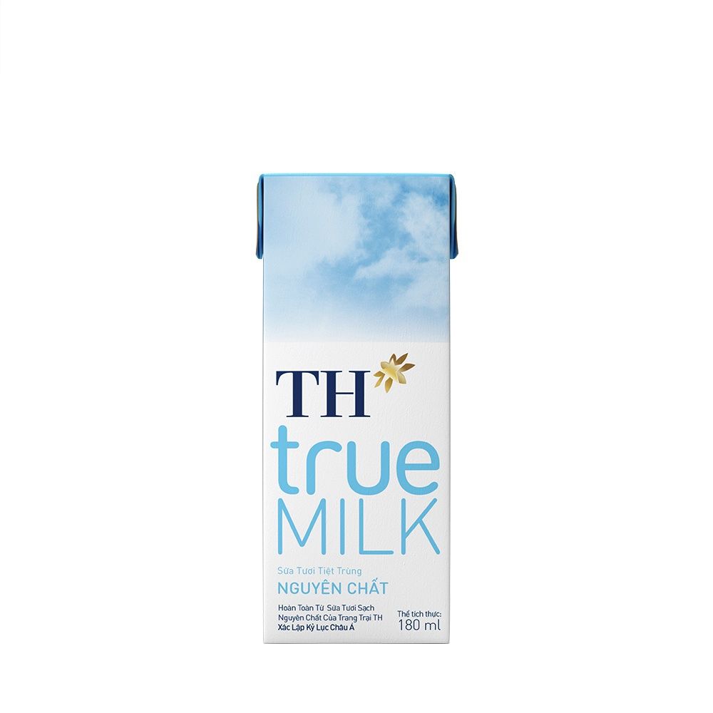  Lốc 4 hộp sữa tươi tiệt trùng nguyên chất TH True Milk 180ml 