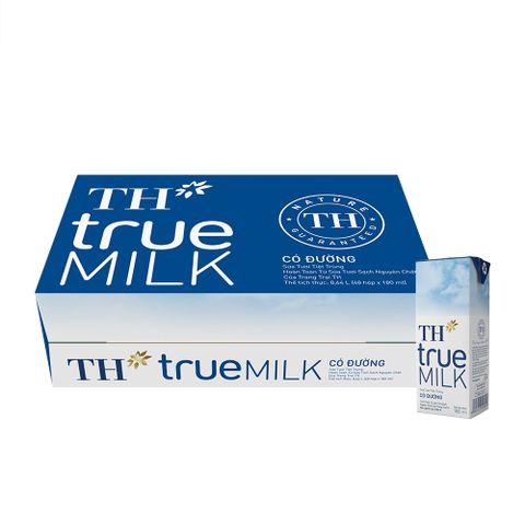  Lốc 4 hộp sữa tươi tiệt trùng có đường TH True Milk 180ml 