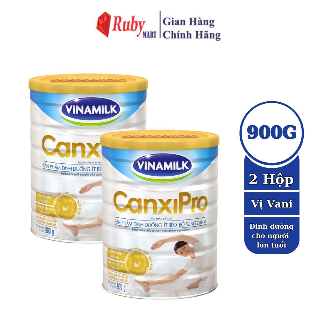 Combo 2 lon Sữa bột Vinamilk Canxipro 900g