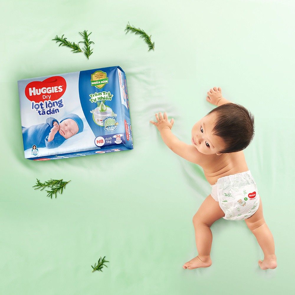 Tã dán sơ sinh Huggies S80 miếng/gói (4kg - 8kg)