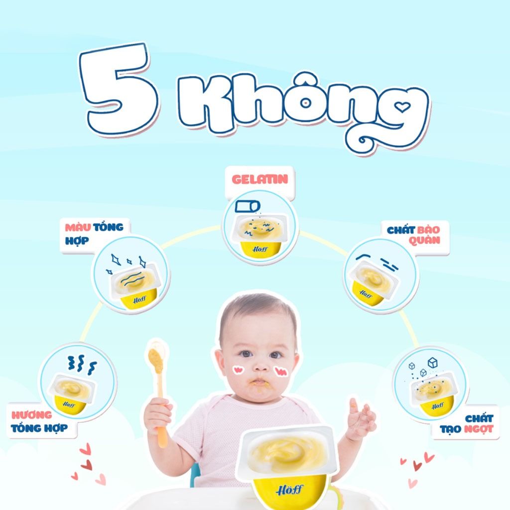 Thùng 48 hộp Sữa chua hoa quả Hoff vị CHUỐI cho bé từ 6 tháng tuổi, bổ sung men lợi khuẩn, tốt cho tiêu hóa