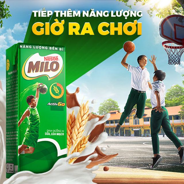 Lốc 4 Hộp Sữa Năng Lượng Milo Vị Lúa Mạch 180ml ( giá bán đã trừ khuyến mãi )