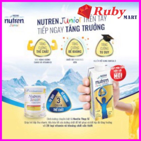 Thùng 24 hộp Sữa Nutren Junior pha sẵn hộp 200ml