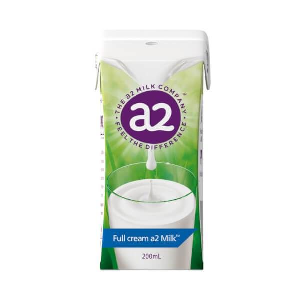 Lốc 6 hộp sữa tươi A2 Úc tiệt trùng dạng pha sẵn nguyên kem hộp 200ml