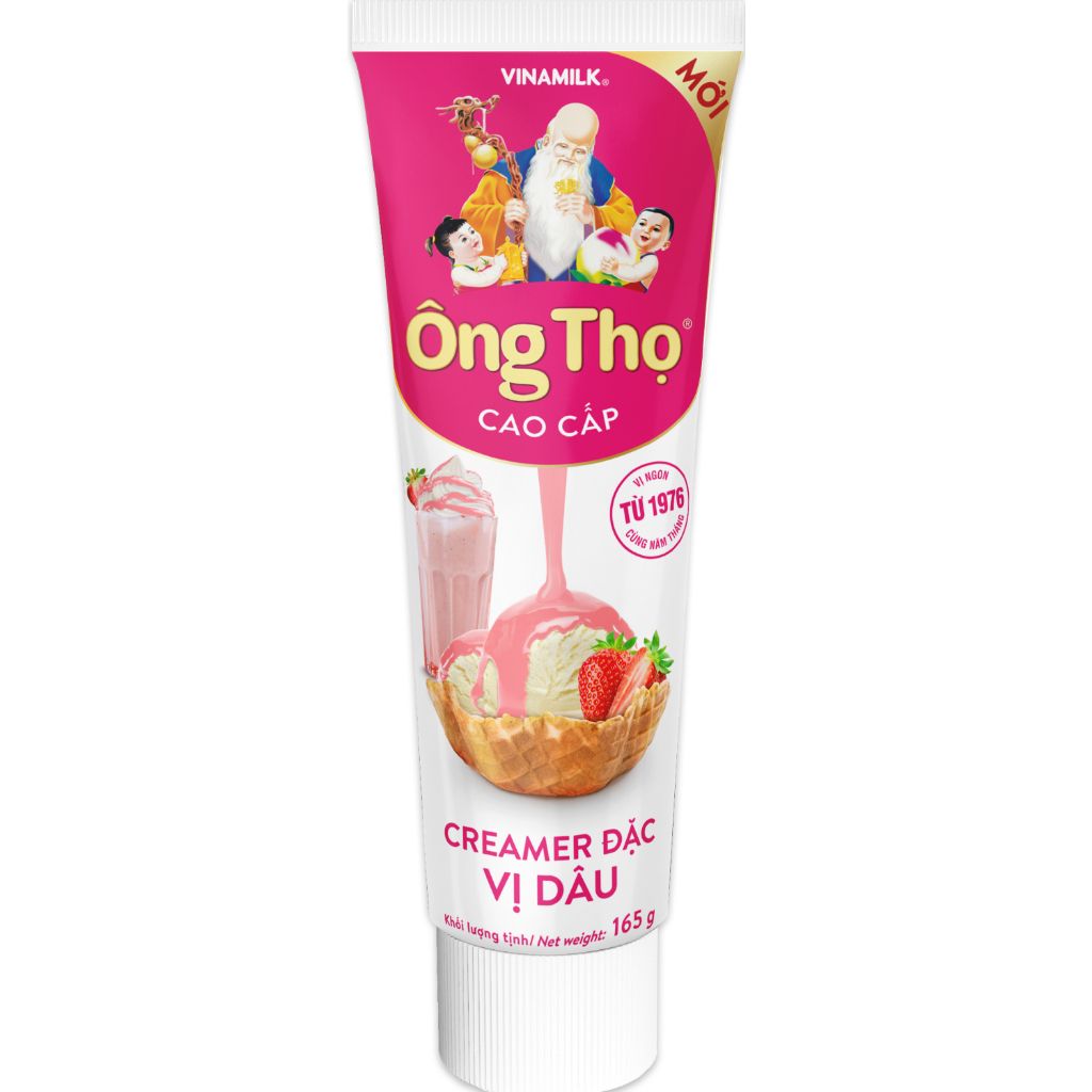 Thùng 24 Tuýp Sữa Đặc Có Đường Ông Thọ vị dâu - Tuýp 165g
