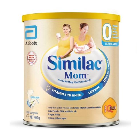  Sữa bột Similac Mom IQ 400G hương vani bổ sung dinh dưỡng cho bà mẹ mang thai và cho con bú 