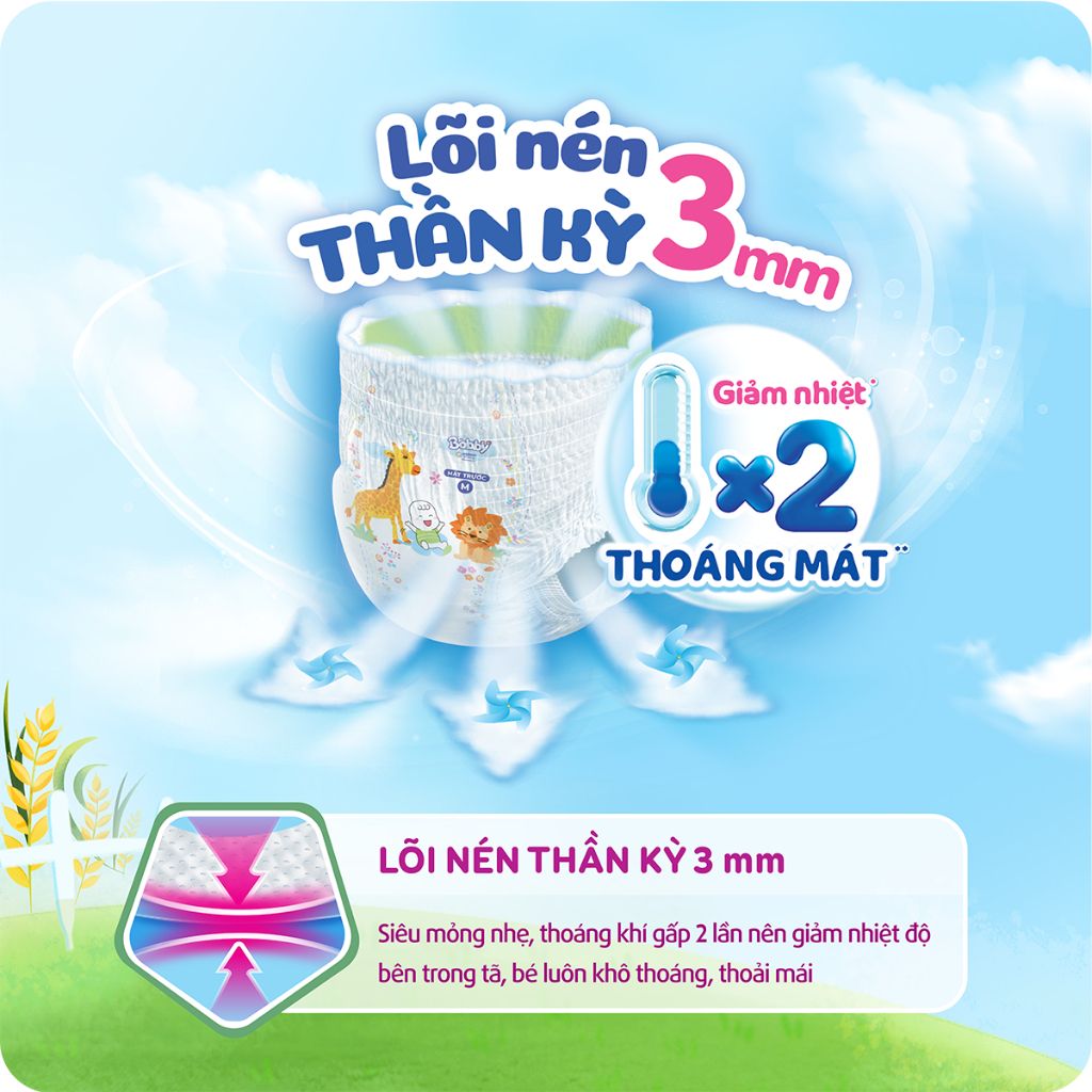 Tã/bỉm quần Bobby M96 cực đại (6-11kg) - Giao bao bì ngẫu nhiên