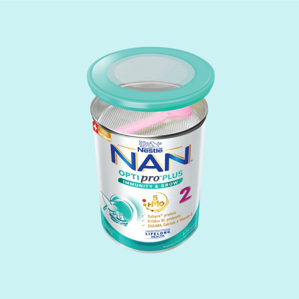 Sữa Bột Nestlé NAN OPTIPRO PLUS 2 800g/lon với 5HMO Sản Xuất Tại Thụy Sĩ