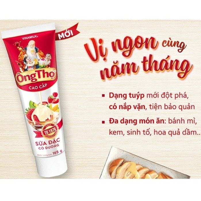 Thùng 24 Tuýp Sữa Đặc Có Đường Ông Thọ Đỏ 165g