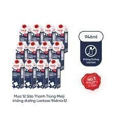 sua tuoi thanh trung meiji tach duong lactose lactose free 946ml thung 12 hop