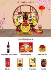 hop qua tai loc mau 11 san pham suc khoe han quoc