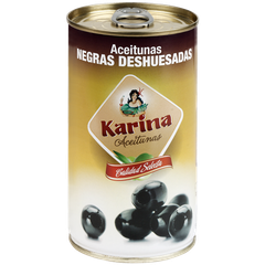 qua oliu den tach hat karina 350g pitted black olives 350g