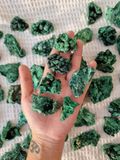  Thô Malachite (gr) Đá Khổng Tước, Đá Lông Công 