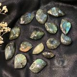 Mặt Labradorite hình chiếc lá (Mặt đá Hắc Nguyệt Quang) 