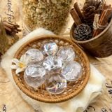 Cầu đá thạch anh Trắng cầu vồng (Rainbow Clear Quartz) kèm đế làm Grid, thanh tẩy trong Tarot, Reiki, phong thủy 
