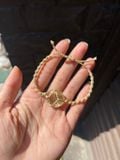  Macrame Citrine tumbled thạch anh vàng, vòng tay hỗ trợ hạnh phúc, tự tin, thịnh vượng, học tập 