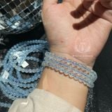  Vòng tay chuỗi hạt phong thuỷ đá Aquamarine loại trong đẹp (Ngọc Xanh Biển) tự nhiên 