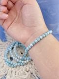  Chuỗi vòng tay đá Larimar Dominica 6li, viên đá phong thuỷ của vùng biển Atlantis 