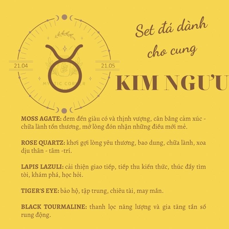  Set đá may mắn cho Kim Ngưu, đá thạch anh, đá thanh tẩy Tarot, đá phong thuỷ 