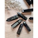  Trụ đá thanh tẩy Black Obsidian Gold Sheen, trụ đá thạch anh dùng trong Tarot, Reiki, đá phong thủy 