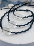  Vòng tay đá phong thuỷ Thạch Anh Trắng lu thống thắt macrame hỗ trợ thu hút năng lượng tích cực 