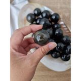  Cầu đá Black Obsidian Gold Sheen (đá núi lửa) làm Grid, trụ thanh tẩy Tarot, Reiki, thiền định, đá phong thủy 