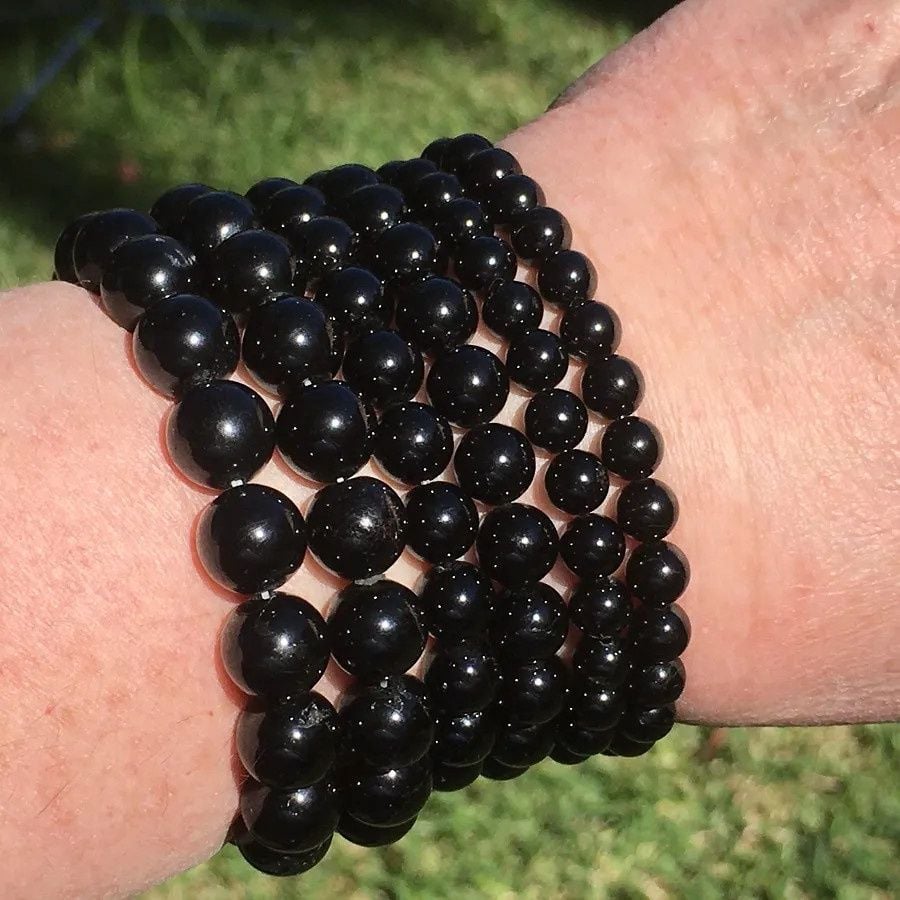 Vòng tay Black Tourmaline (đá Tourmaline đen) bảo vệ khỏi năng lượng tiêu cực 