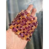  Vòng tay phong thủy đá Amethyst mix Citrine (thạch anh Tím mix thạch anh Vàng) 