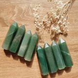  Trụ đá thanh tẩy, đá thạch anh Xanh Green Aventurine, đá phong thủy dùng trong Tarot, Reiki, thiền định 