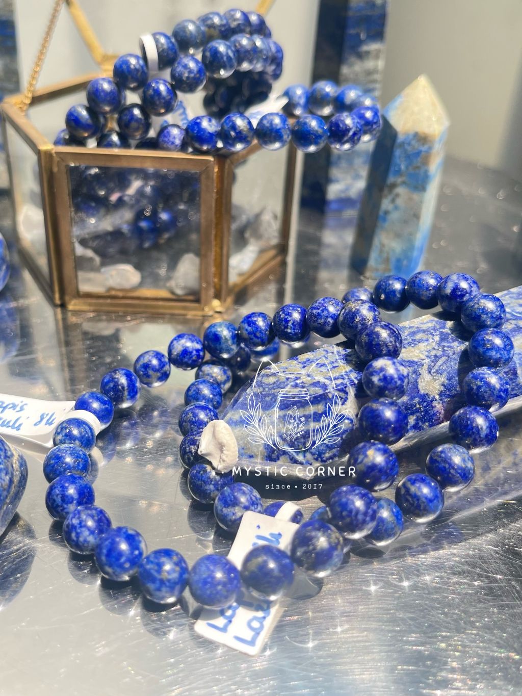  [Chất đẹp] Vòng tay phong thủy Lapis Lazuli đá năng lượng size 8li 