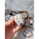  Viên đá Mặt trăng (Rainbow Moonstone Palm) tự nhiên, đá thanh tẩy trong Tarot, Reiki, thiền định, phong thủy 