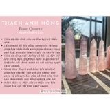  Cầu đá Thạch anh hồng (Rose Quartz) làm Grid, trụ thanh tẩy Tarot, Reiki, thiền định, đá phong thủy 