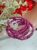  Vòng tay đá Ruby tự nhiên cắt giác, chấu bạc S925 biểu tượng dũng cảm năng lượng đam mê, sức mạnh dành cho cuộc sống 