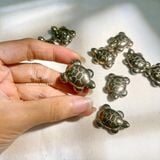  Tượng Rùa Pyrite (đá vàng găm) may mắn tài lộc, phong thủy, dùng bỏ ví, làm mặt dây, móc khóa 