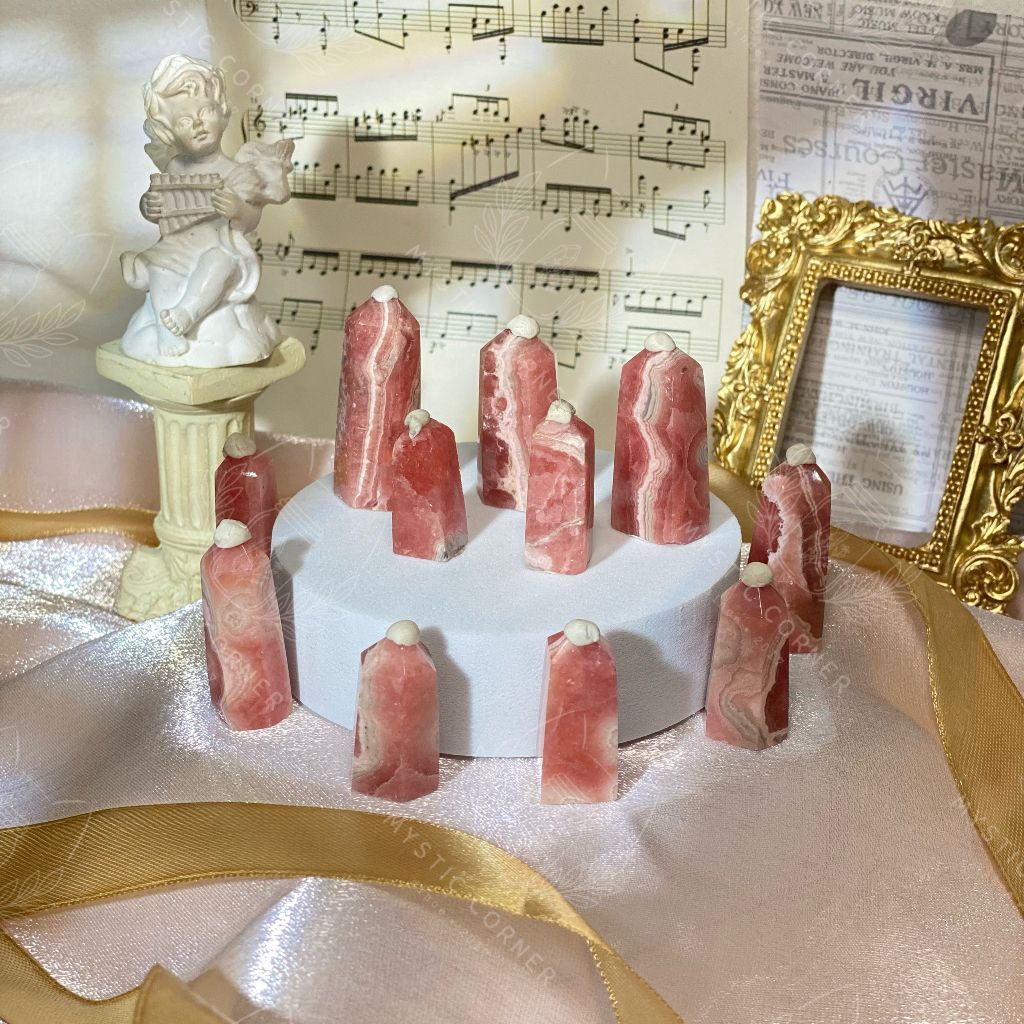  [HIGH QUALITY] Đá Đào Hoa Rhodochrosite, đá mang năng lượng yêu thương, tình yêu, chữa lành, đá phong thuỷ, reiki 