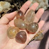  Viên đá thạch anh tóc (rutilated quartz tumbled), đá phong thuỷ, tài lộc 