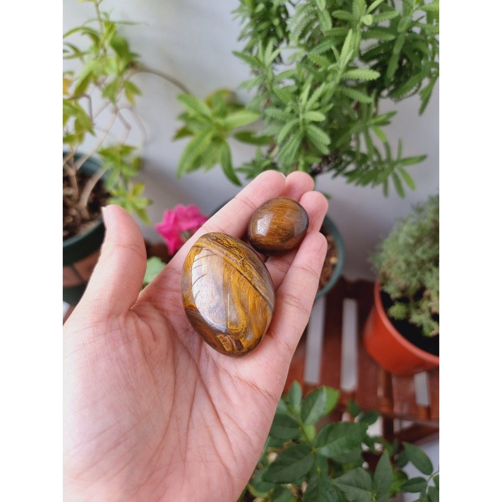  Viên đá thanh tẩy Mắt Hổ (Tiger's Eye Stone) tự nhiên dùng trong thanh tẩy bài Tarot, thiền định, Reiki, phong thủy 