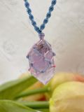  Dây chuyền Macrame Thạch anh Tím Vera Cruz Amethyst in Mexico, vòng cổ đá năng lượng hỗ trợ trực giác, tinh thần 