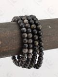  Vòng tay phong thuỷ Obsidian Bracelet, Golden / Silver Obsidian 6li, vòng tay đá núi lửa tự nhiên. 